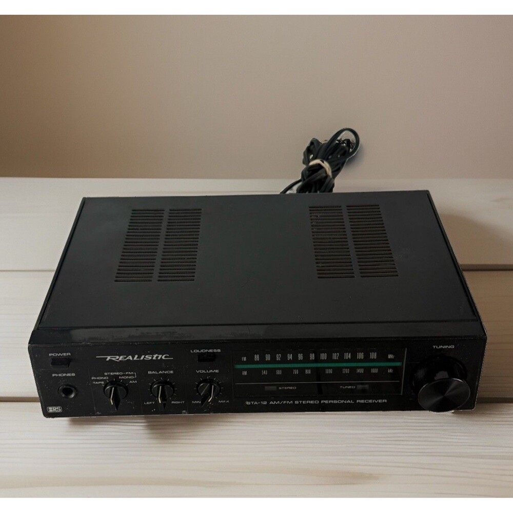 Vintage Realistic STA 12 AM FM Stereo Receiver RadioShack 31 1965 Mini Amp Works